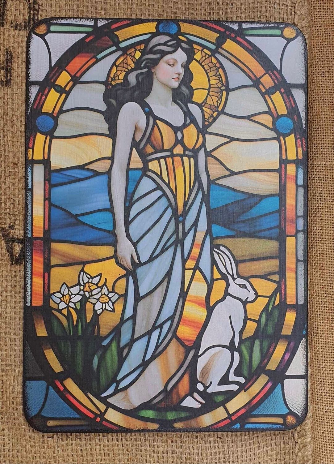 Stained Glass The Goddess Eostre / Ostara