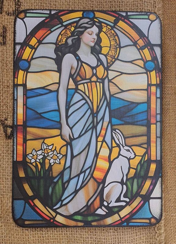 Stained Glass The Goddess Eostre / Ostara