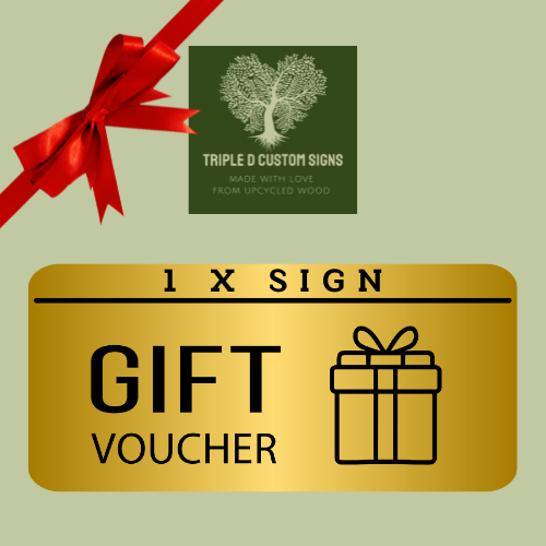 Gift card - 1 x Sign