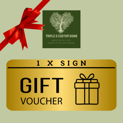 Gift card - 1 x Sign