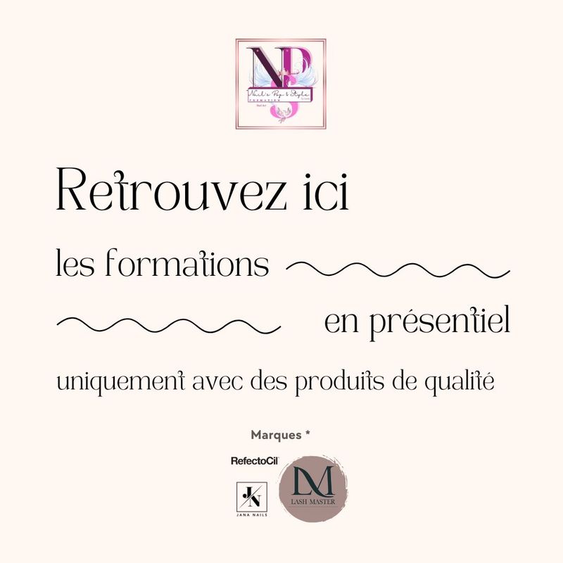 Formations EN PRESENTIEL (Liste) Ongles / Cils / Sourcils, FAFCEA possible