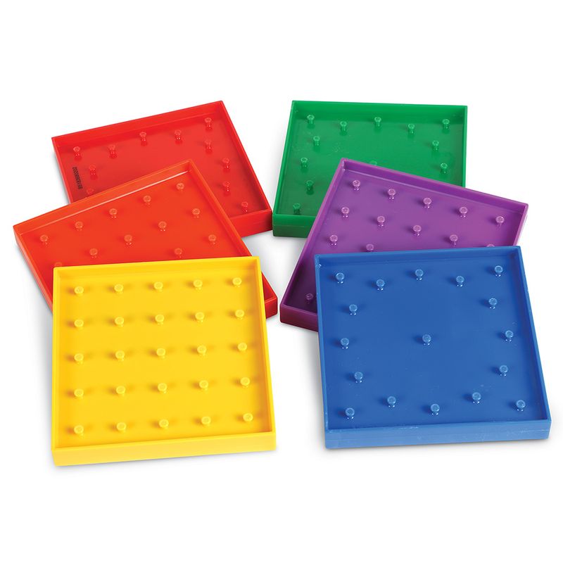 Geoboards, Set of 6, 5&quot; Double-Sided Assorted