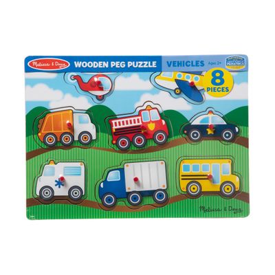 Vehicles Wooden Peg Puzzle