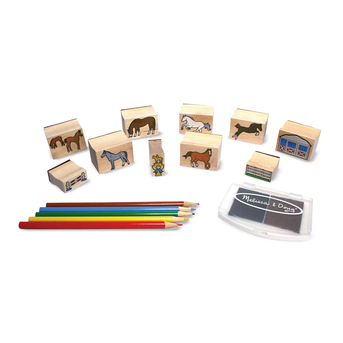 Wooden Stamp Set: Horses