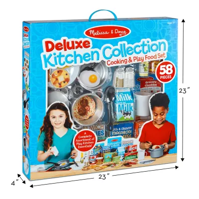 Deluxe Kitchen Collection Cooking &amp; Play Food Set