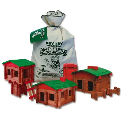 Roy Toy Deluxe Log Building Set