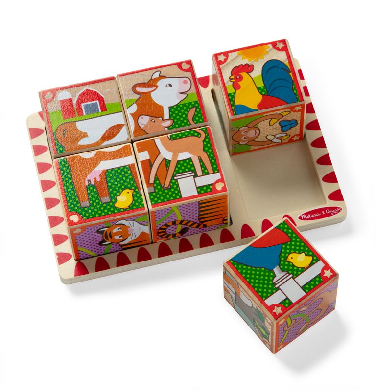 2 in 1 Wooden Cube Puzzle Animals