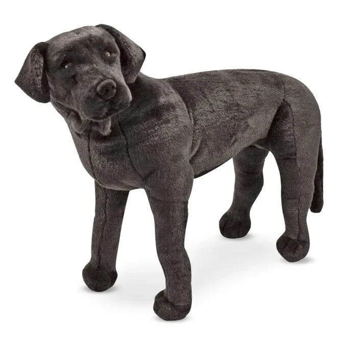 Black Lab Lifelike Jumbo Plush