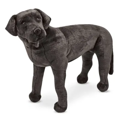 Black Lab Lifelike Jumbo Plush