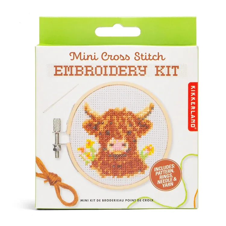 Embroidery Kit - Mini Highland Cow