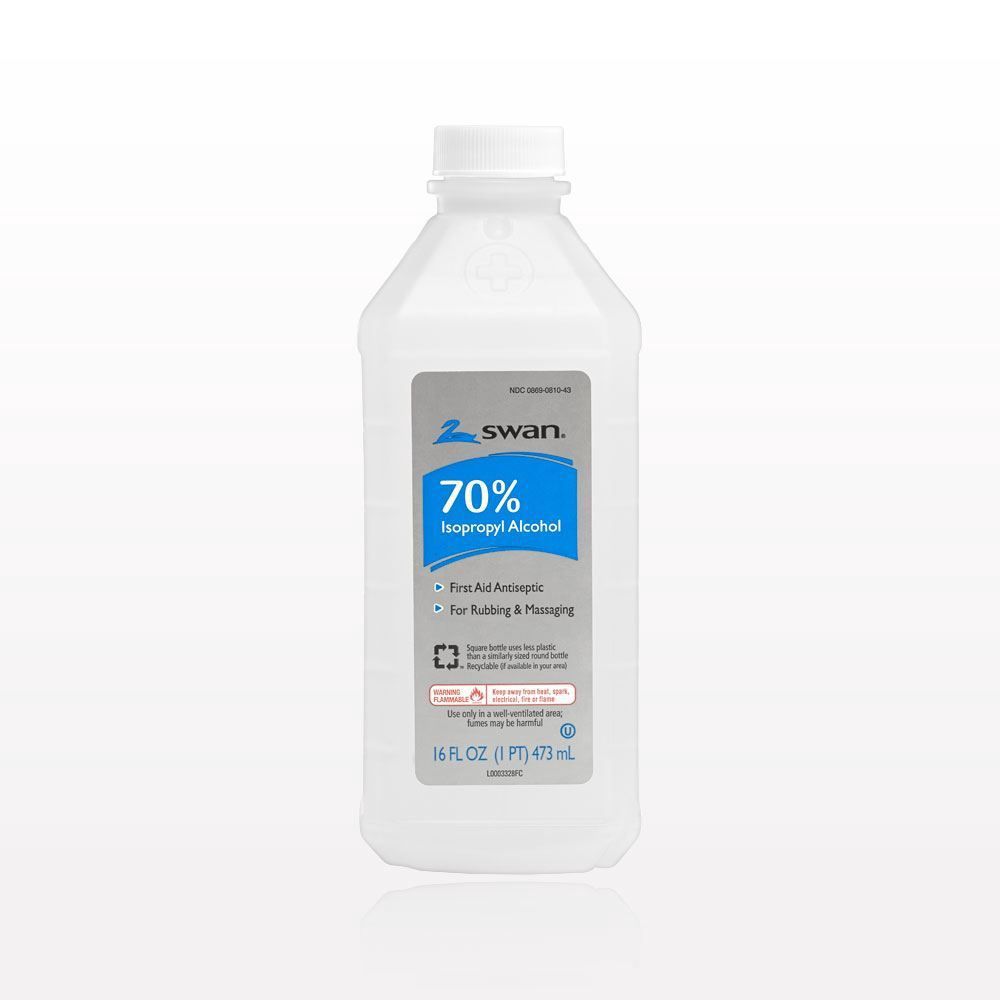 Swan Isopropyl Alcohol 70% 16 oz, Color: Clear