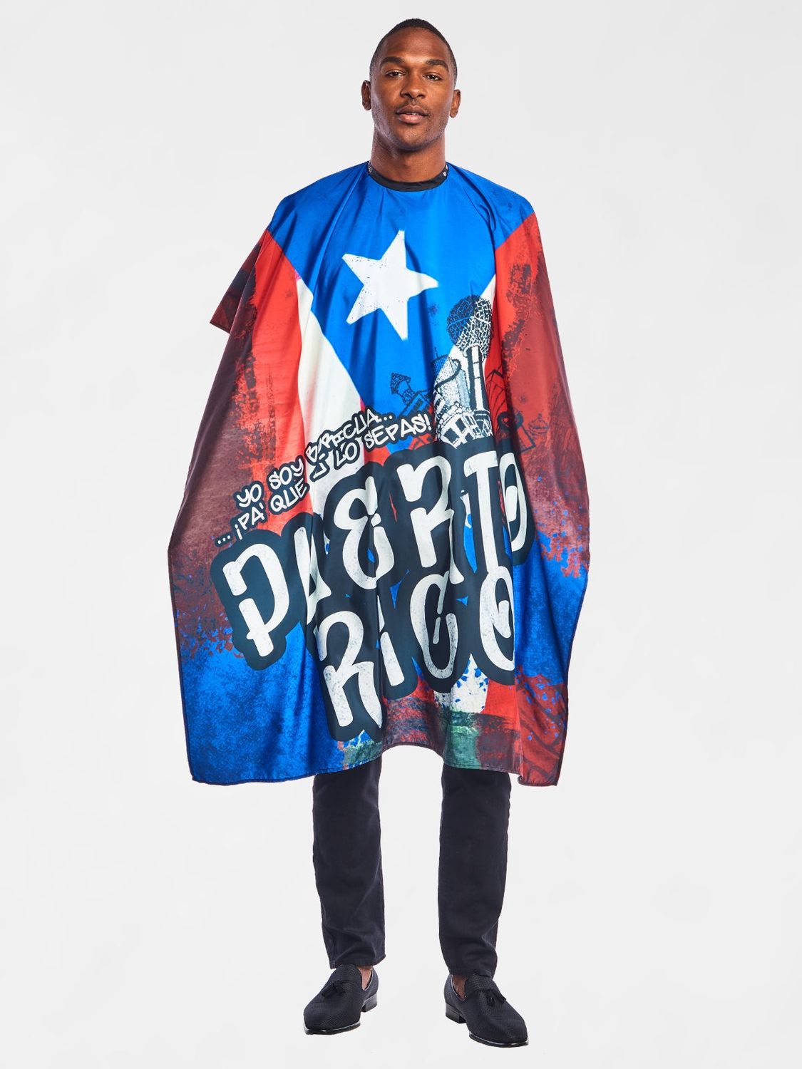 Betty Dain Flag Cape, Color: Boricua