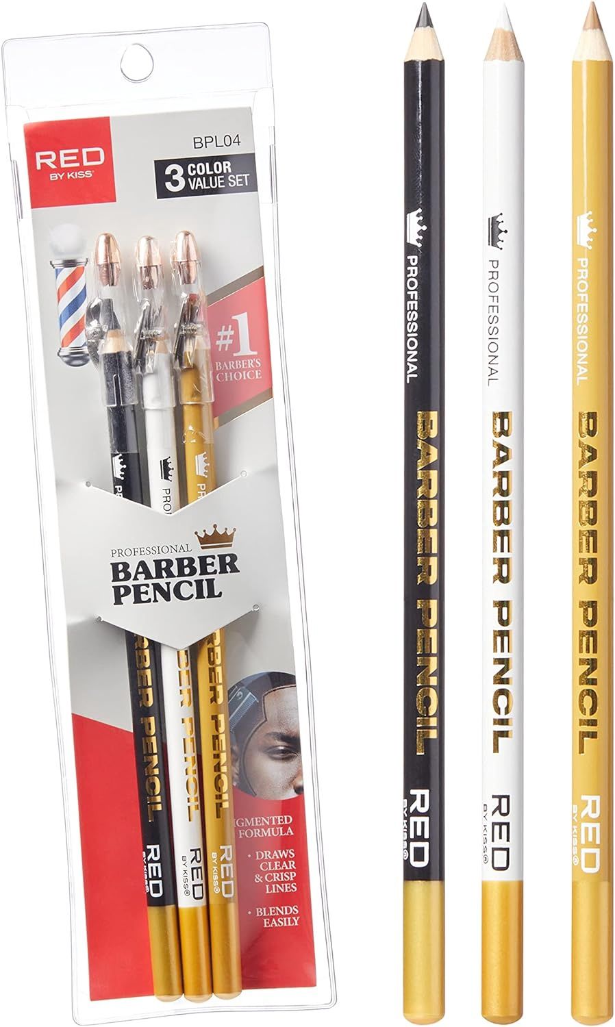 Red Barber Pencil 3 Color