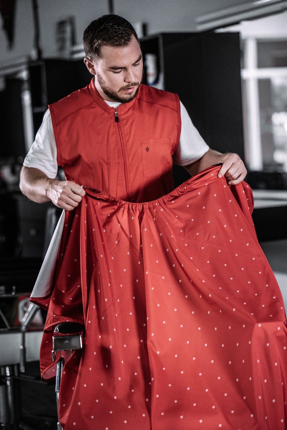 Barber strong the barber cape red with Designs