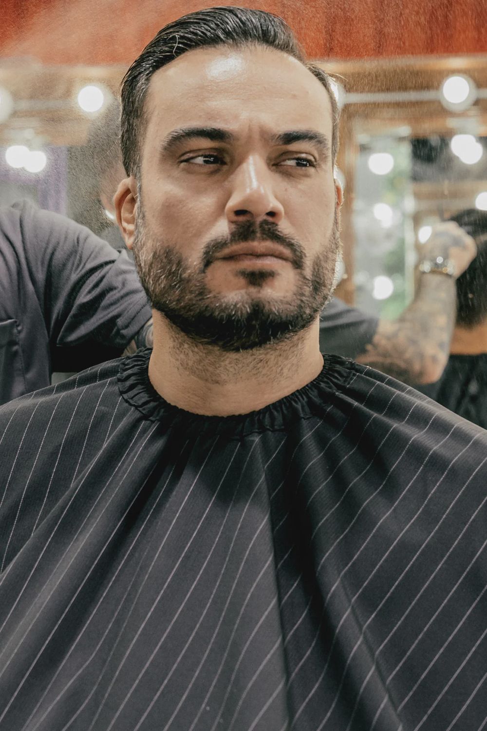 Barber Strong The Barber Cape Black &amp;whiteh