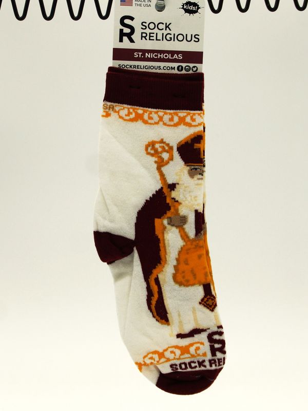      SR0104 St. Nicholas Kids Sock Religious