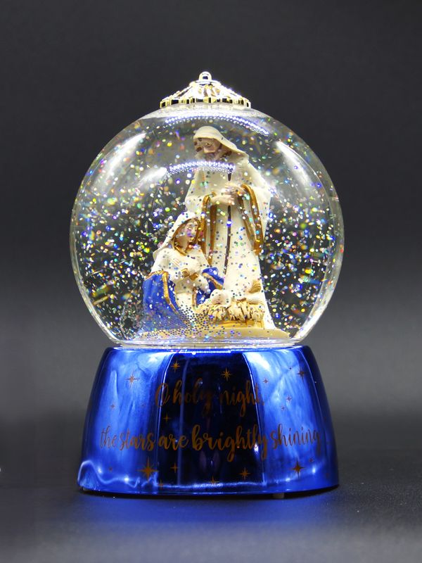 135749 7&quot;H LED SWIRL &quot;O HOLY NIGHT&quot; DOME