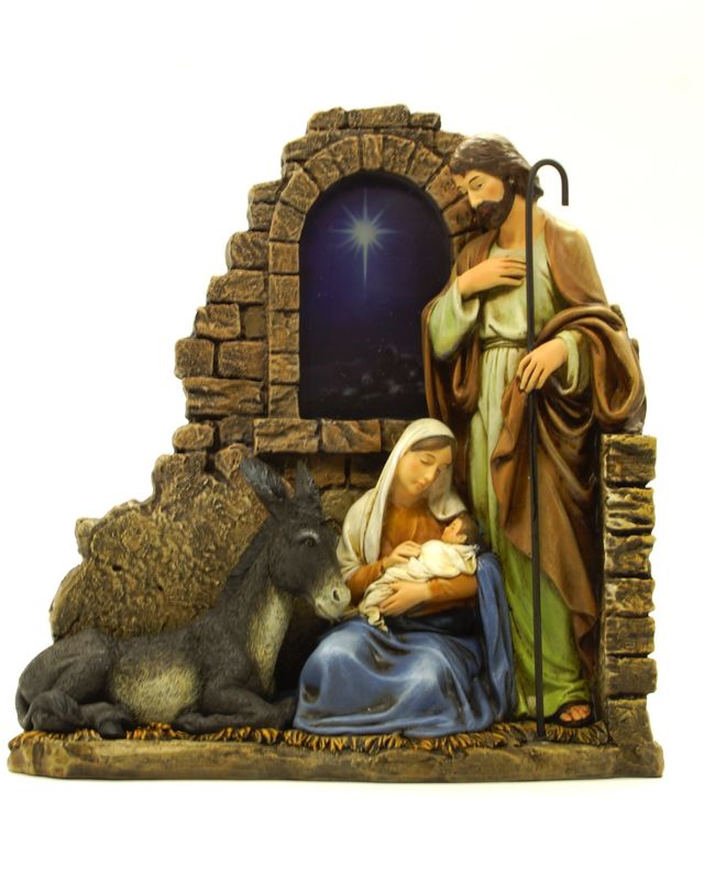     J5521 11.5in Bethlehem Star Nativity Statue