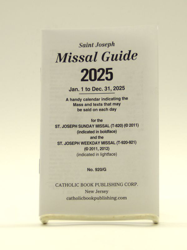      920/G St. Joseph Missal Guide 2025