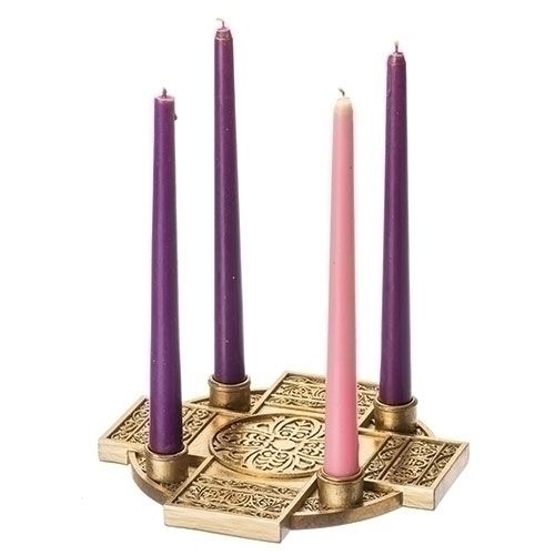 130806 9in Cross Advent Candle Holder