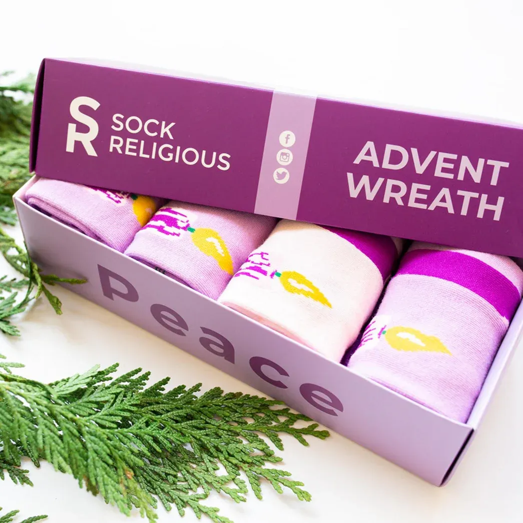     SR0350 Advent Wreath Socks