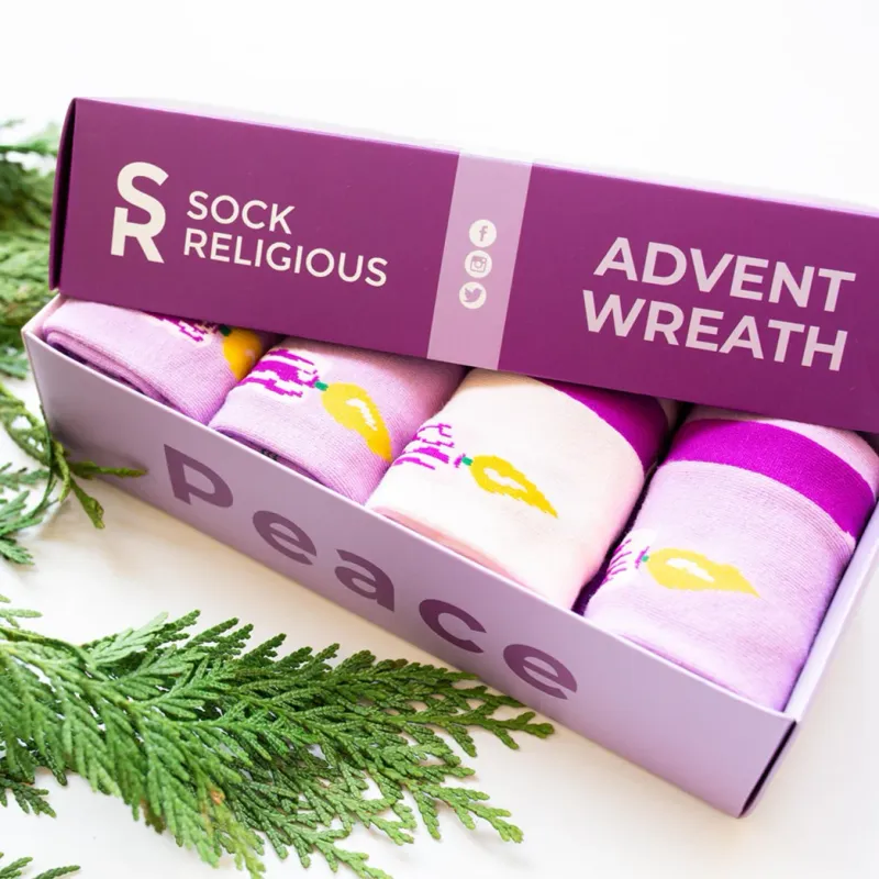     SR0350 Advent Wreath Socks