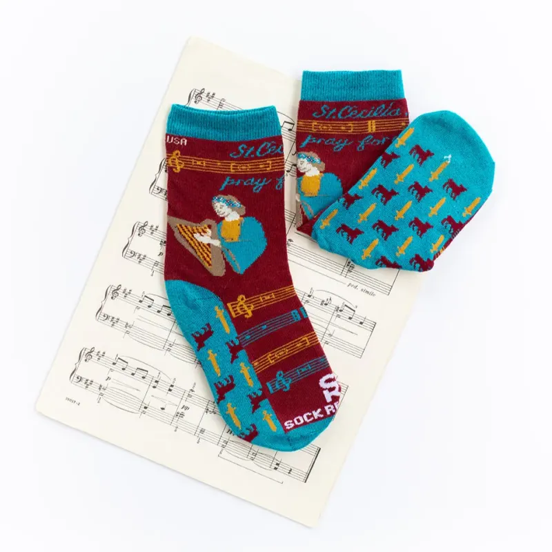      SR0314 St. Cecilia Kids Sock Religious