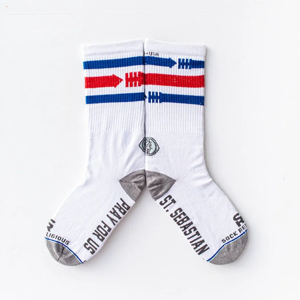      SR0664 St. Sebestian Kids Sock Religious