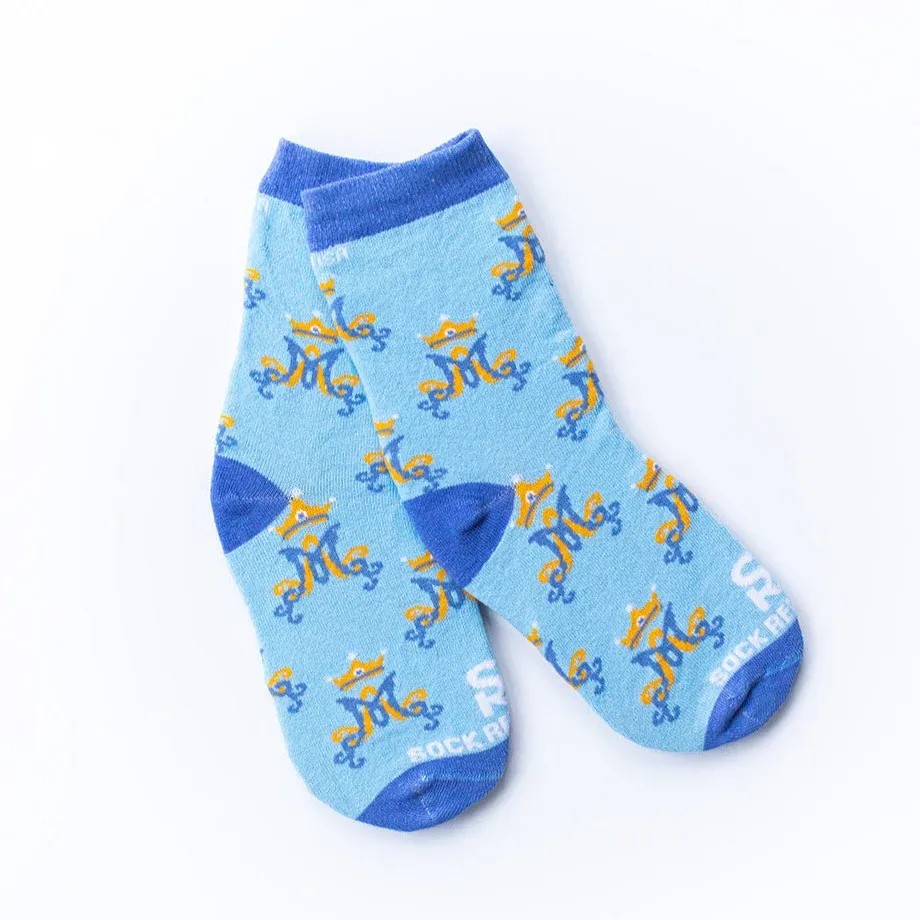     SR0234 Marian Monogram Kids Sock Religious