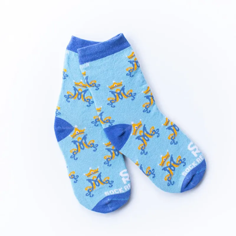      SR0234 Marian Monogram Kids Sock Religious