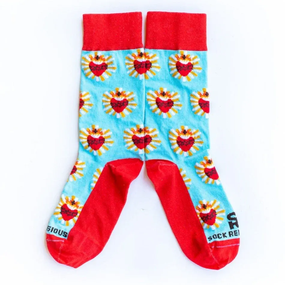      SR0467 Sacred Heart Sock Religious