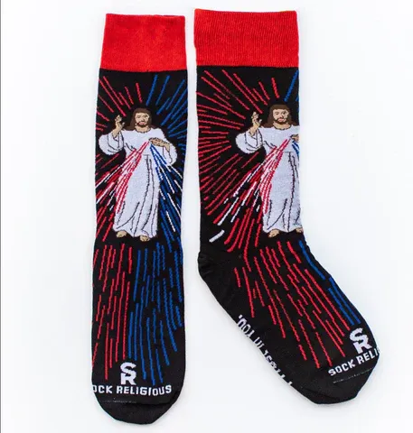      SR0267 Divine Mercy Sock Religious 