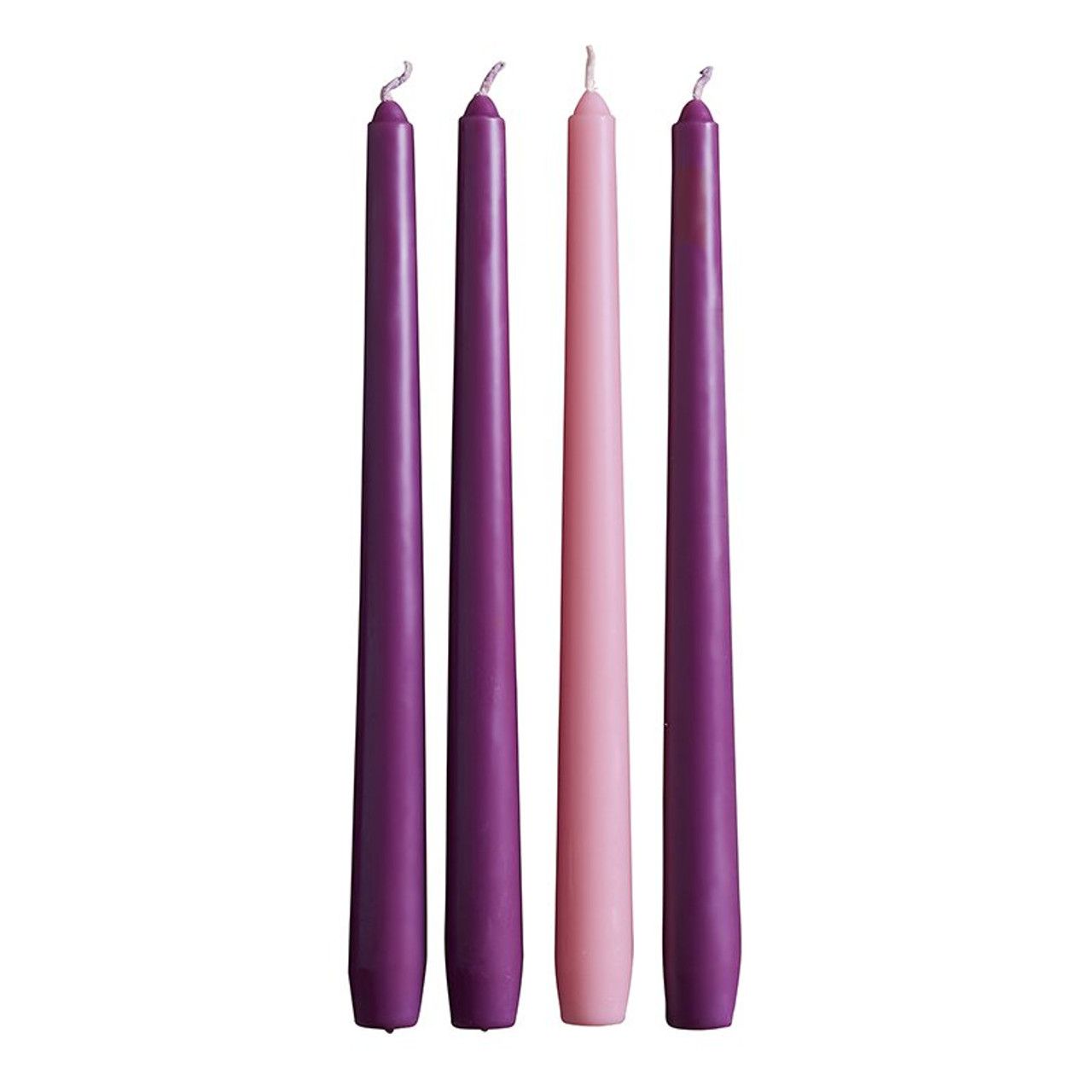 F4298 10in Purple Pink Tapers Set of 4