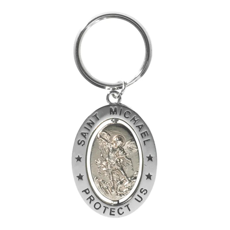      PD020 Revolving Key Ring Saint Michael 