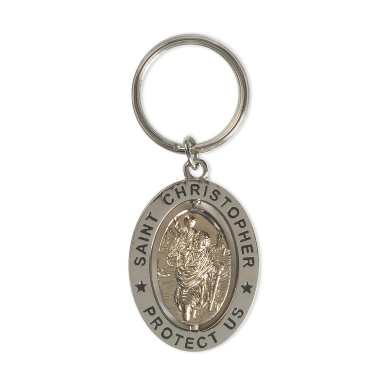 PD018 Revolving Keyring Saint Christopher