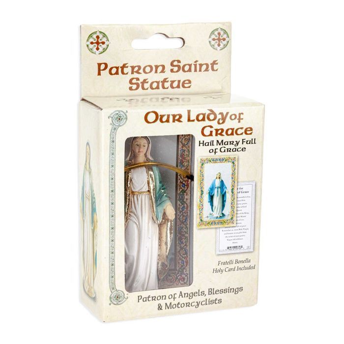 1735-200 Our Lady of Grace 4in Statue Boxed