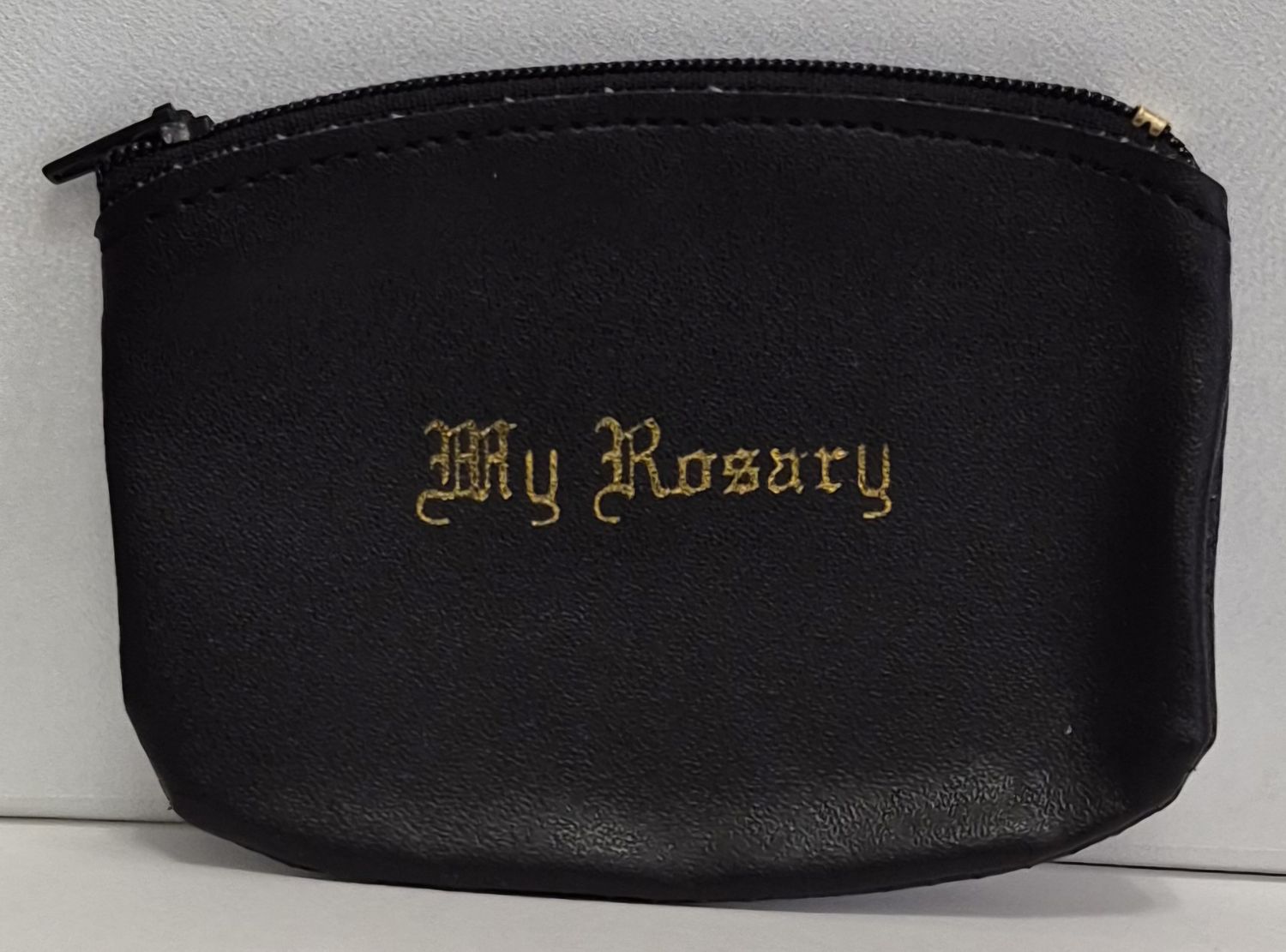            25-100-02 Rosary Pouch Zipper Black