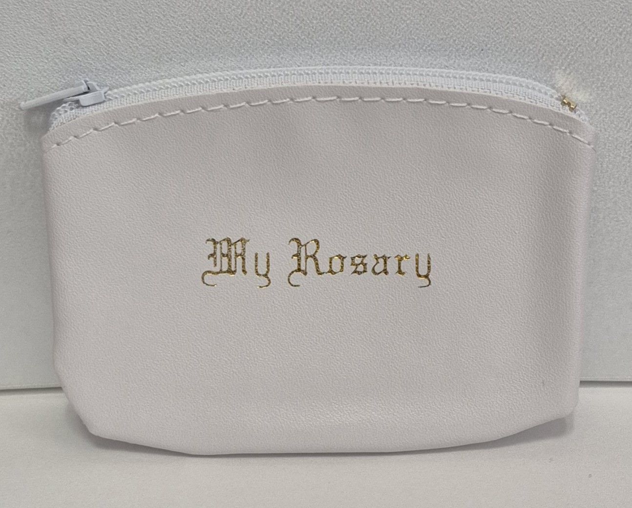         25-100-01 Rosary Pouch Zipper White