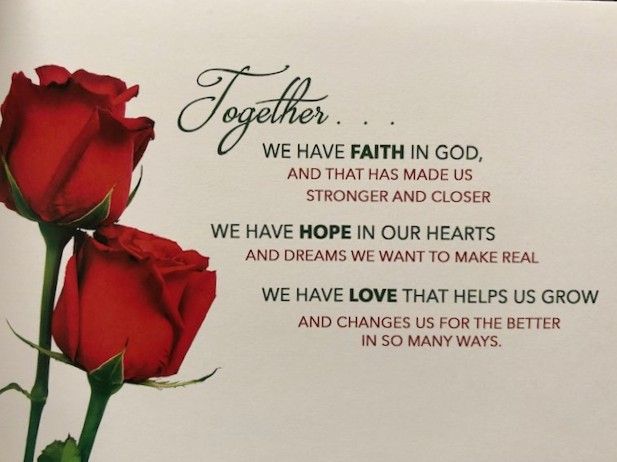      CB10311 Together We Have Faith in God Valentine Card