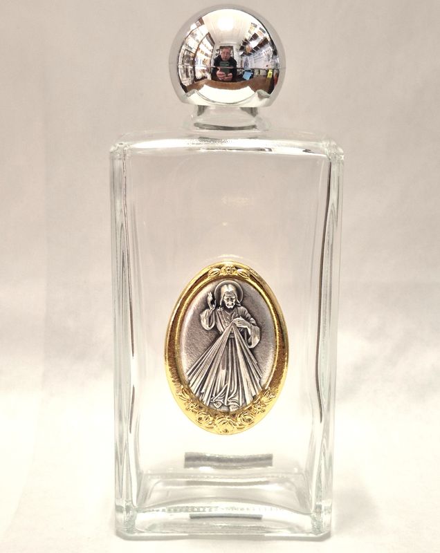 WB13-DM Divine Mercy Holy Water Bottle 5x2