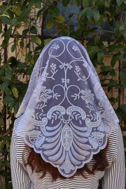 9638 - Jacinta Veils - White/Met Silver