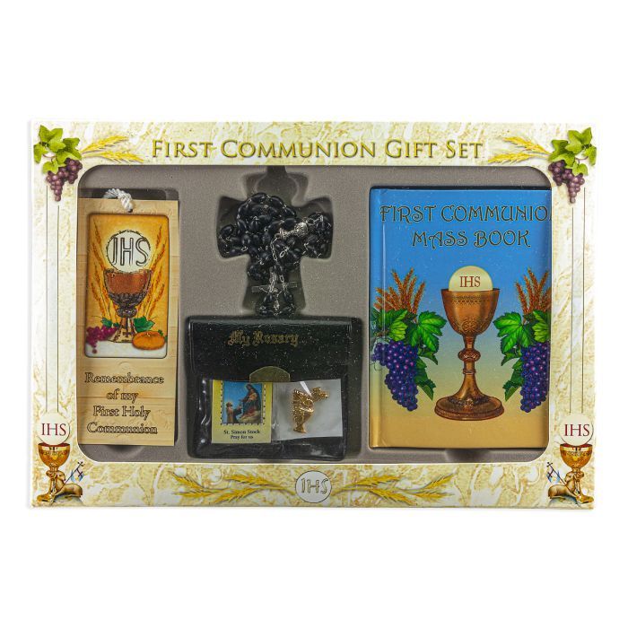      5268 Chalice Black First Communion 6 pc set