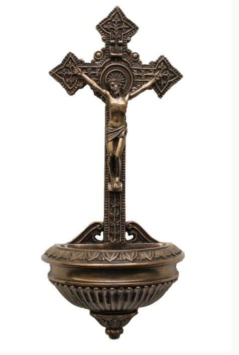 SR-75371 - Font - 11&quot; Crucifixion/Hand Painted