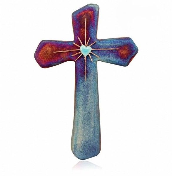      Raku Cross D Small Heart Star