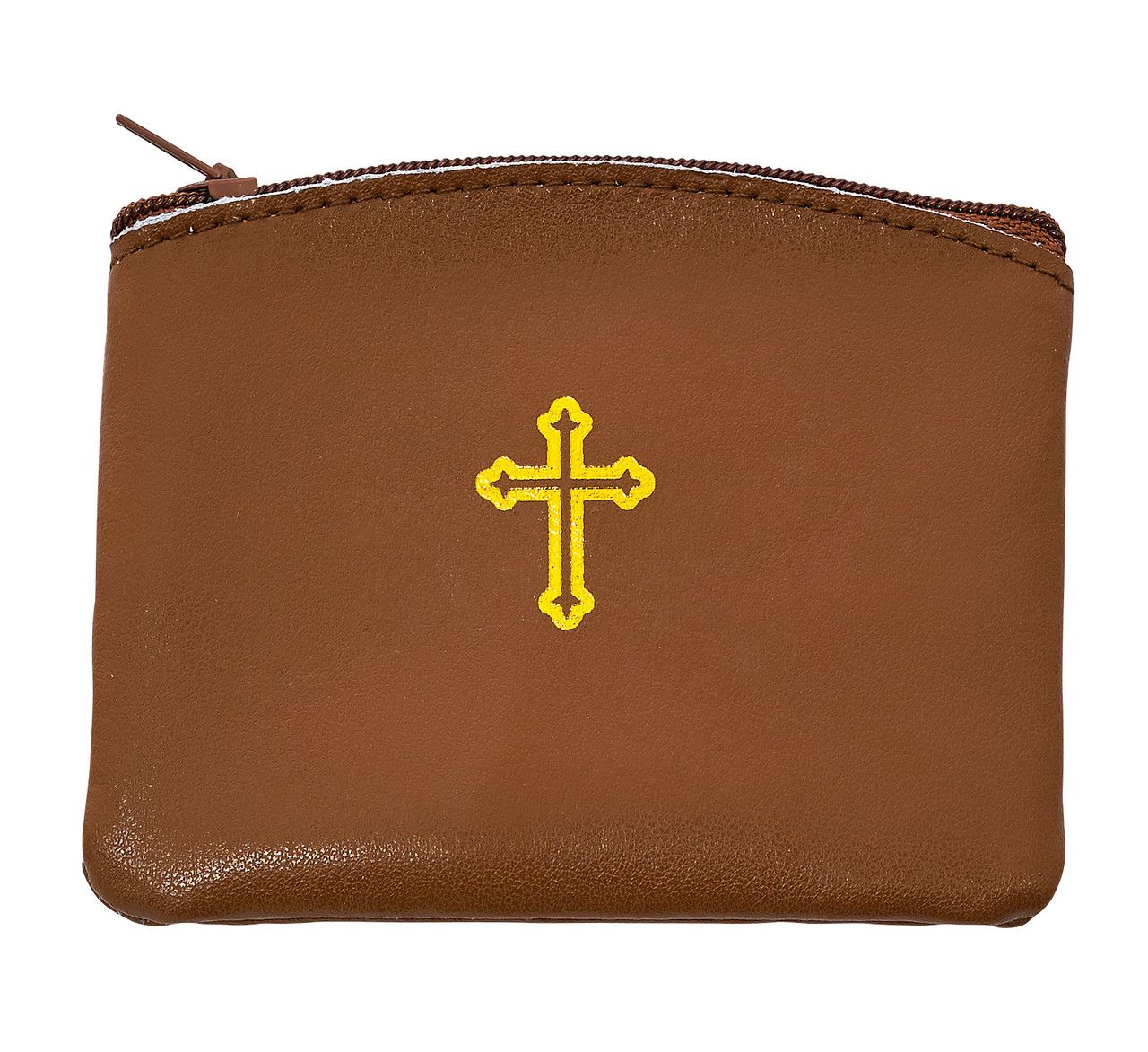      RP2 Brown Leather Rosary Case