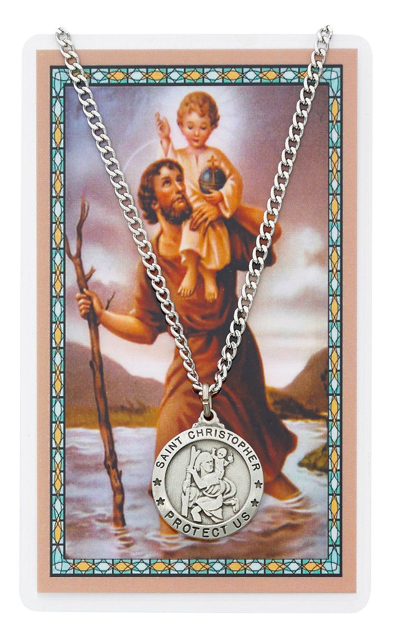 PSD575CH St Christopher prayer card set w/medal