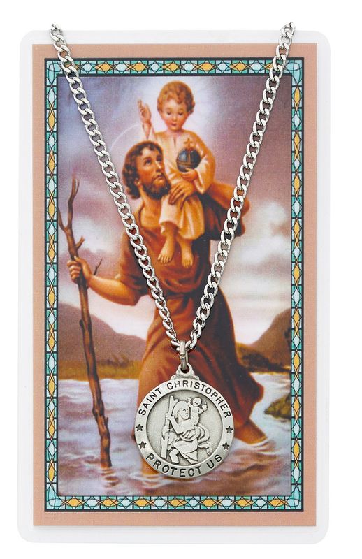       PSD575CH St Christopher prayer card set w/medal