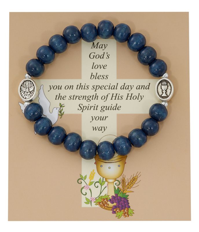B106C Blue Comm/Conf Stretch Bracelet