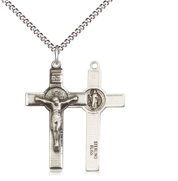 0625SS/18S SS Benedict Crucifix Engraved LRH 18&quot;