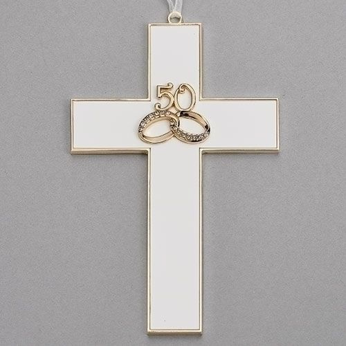 19365 - 50 Rings Anniversary Cross - 7.25&quot; H